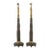 Pair of Circa 1840 Victorian Gothic Revival Gilt Bronze Chimney Ornaments For Sale