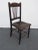 Vintage Carved Rustic Farmhouse Wood Side Chair W Leather Seat For Sale - Image 11 of 11