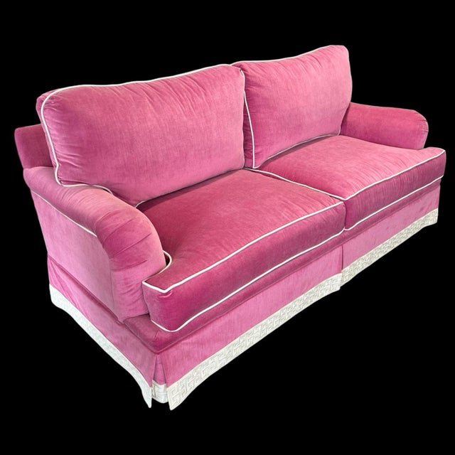 A standout piece with presence and polish—this Century brand English arm sofa is tailored luxury at its best. Newly...