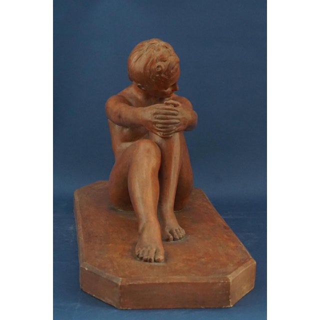 Lucien Charles Edouard Alliot, Art Nouveau Female Nude, Early 1900s, Terracotta For Sale - Image 3 of 18