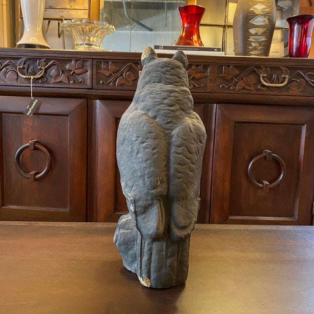 Mid 20th Century Paper Mache Great Horned Owl Decoy Statue For Sale In New York - Image 6 of 7