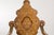 Wood Moroccan Richly Inlaid Armchair with Carved Back and Scrolling Arms, circa 1900 For Sale - Image 7 of 12