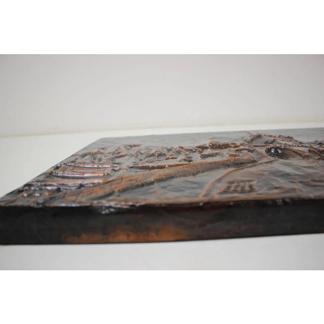 Mid-Century Wall Sculpture in Copper and Metal, 1972 For Sale - Image 16 of 18