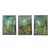 Mid 20th Century Vintage French Colonial Court Garden Party Scene Oil Paintings on Board, Framed - Set of 3 For Sale