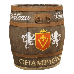 Chateau Villaret French Antique Champagne Barrel or Planter, Circa 1920s