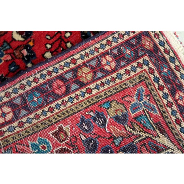1970s Handmade Vintage Persian Sarouk Rug 2.1' X 4.2' For Sale In New York - Image 6 of 11
