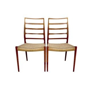 Set of Danish Teak Model 82 Highback Side Chairs by Niels O. Møller, 1960s For Sale