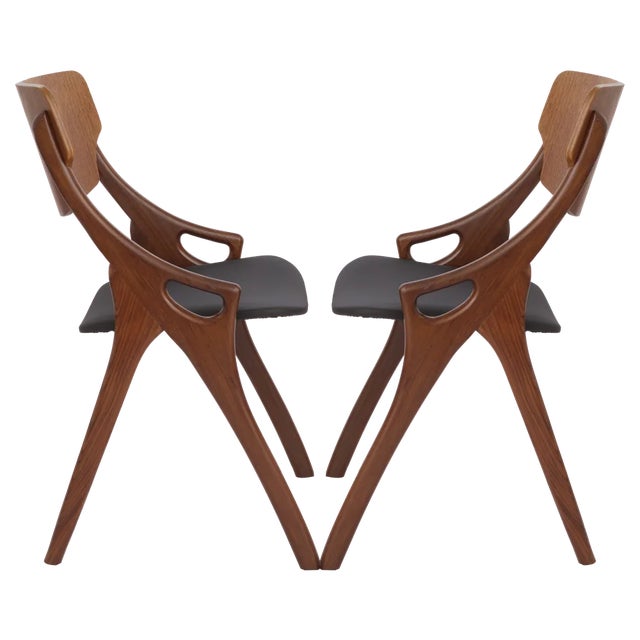 Set of Teak Chairs by Arne Hovmand Olsen for Mogens Kold, 1950s For Sale