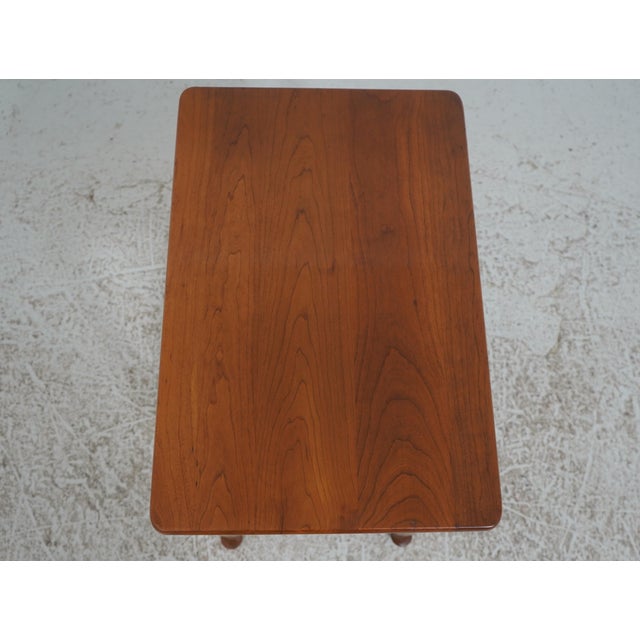 Stickley Pair of Stickley Cherry Lamp End Tables For Sale - Image 4 of 11