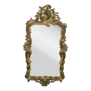 Antique Italian Gilt Wood Carved Mirror