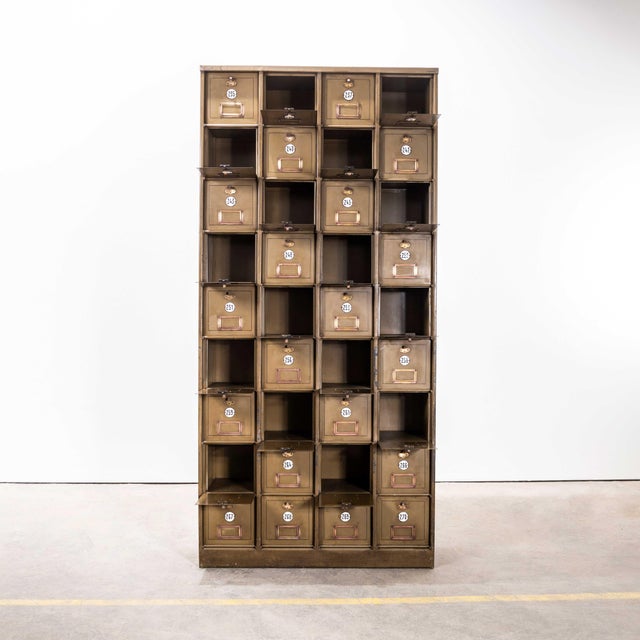 Industrial Industrial French Metal Cabinet, 1920s For Sale - Image 3 of 9