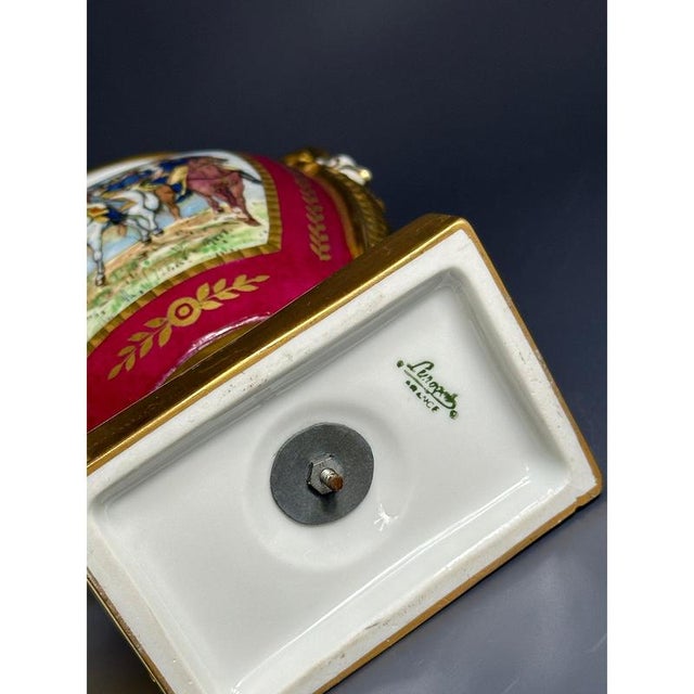 Antique Porcelain Napoleon Vase, Limoges, France For Sale - Image 9 of 11