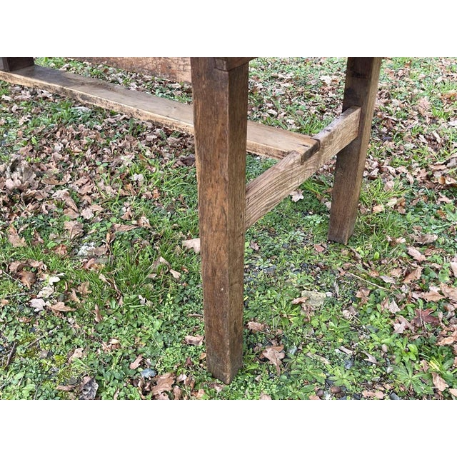 Wood Farmhouse Table in Cherrywood, Oak and Chestnut, 19th Century For Sale - Image 7 of 17