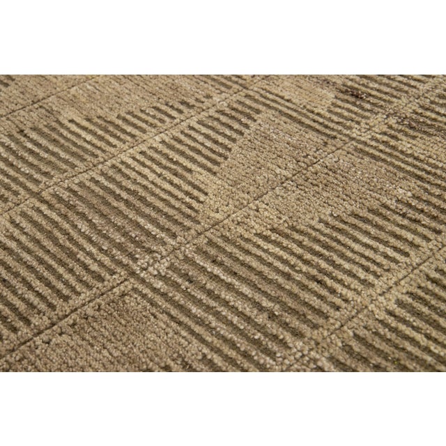 12 X 15 Modern Brown Moroccan Wool Rug With Allover Design For Sale - Image 12 of 12