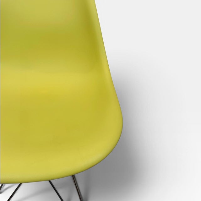 Pair of Eames Molded Plastic Side Chairs (Dsr) for Herman Miller – Lime Green For Sale - Image 6 of 10