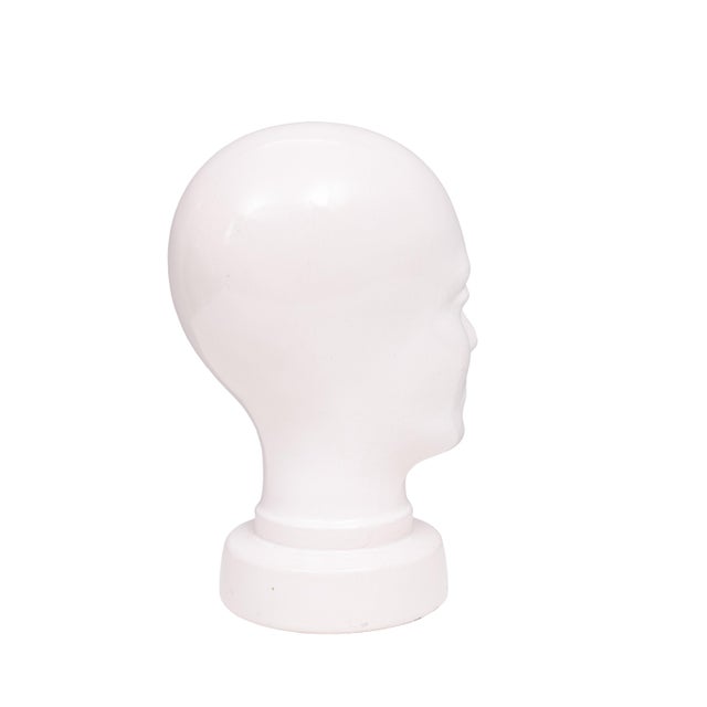 Ceramic White Ceramic Mannequin Head, Germany, 1970s For Sale - Image 7 of 10