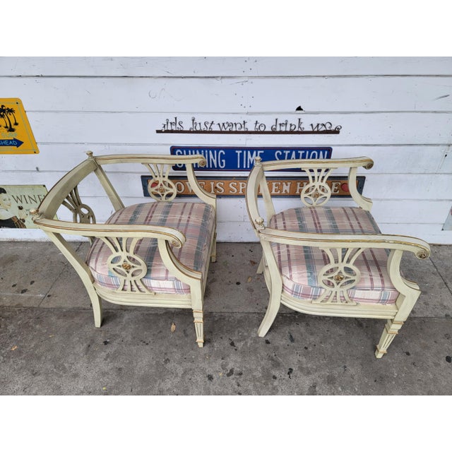 Wood 1970s French Style Accent Chairs - Set of 2 For Sale - Image 7 of 18