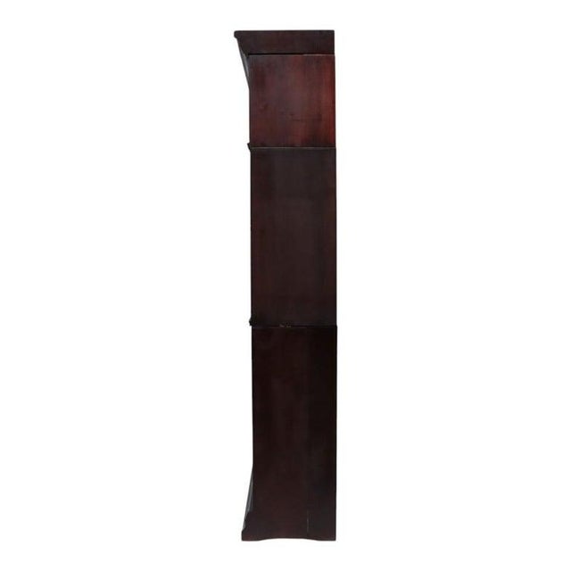 Danner Arts & Crafts Mahogany 3-Stack Sliding Door Barrister Bookcase C1920 For Sale - Image 6 of 10