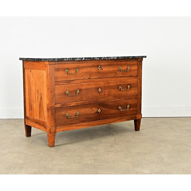 French 19th Century Walnut and Marble Commode For Sale - Image 9 of 13
