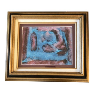 Original Vintage Abstract Painting Vintage Frame 1970’s For Sale