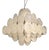 Vintage Alabaster White Murano Glass Disc Chandelier in the style Mazzega, Venice, Italy, 1981 For Sale