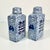 Mid-Century Boho Chic Chinoiserie Hollywood Regency Blue & White Square Happiness Ginger Jars - A Pair For Sale - Image 9 of 15