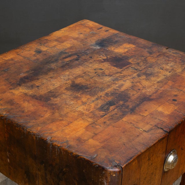 Antique Maple Butcher Block c.1930 For Sale - Image 4 of 9