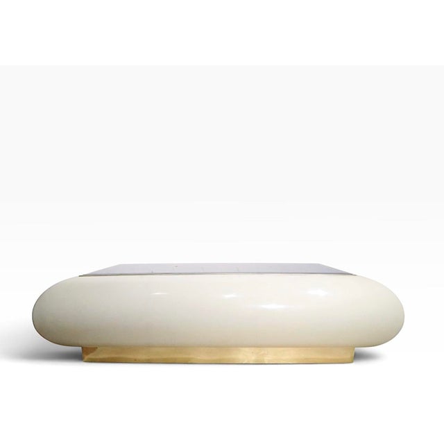 Space Age Lacquer and Glass Modernist Coffee Table C. 1970's For Sale In New York - Image 6 of 18