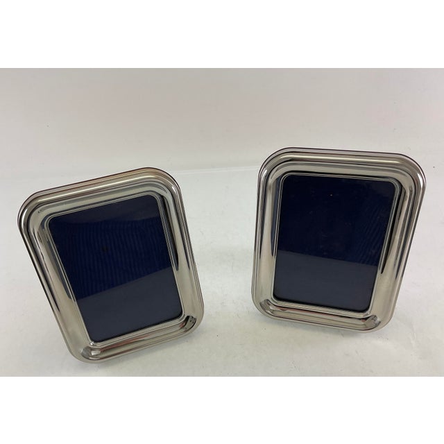 Quality Tarnish-Proofed Silver Plated Photo Frame, Wide Plain For Sale - Image 4 of 14