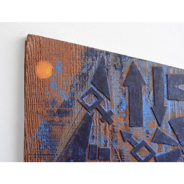1960s Signed Modernist Mixed Media Abstract Painting For Sale In San Francisco - Image 6 of 13