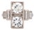 Antique Art Deco Platinum "Toi Et Moi" Old-Cut Diamond Ring, Size 6.75 For Sale