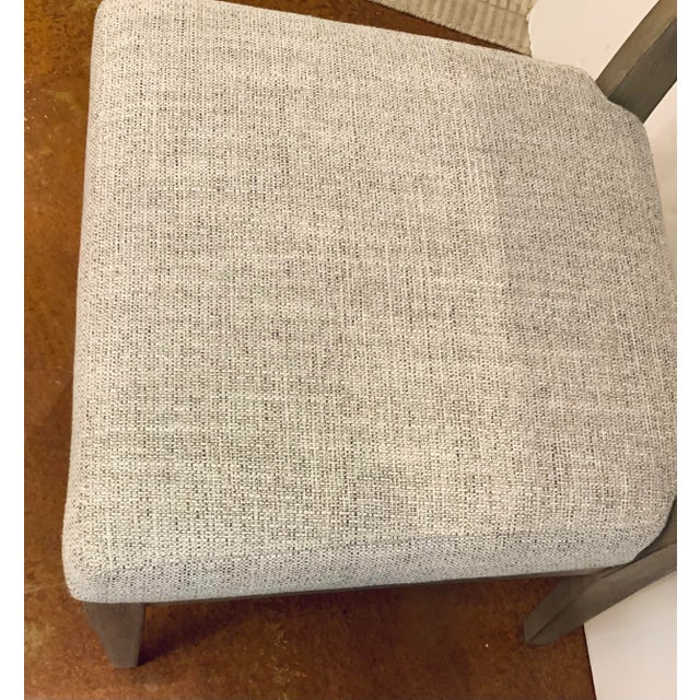Organic Modern Gray Tweed Dining Chair For Sale - Image 4 of 7