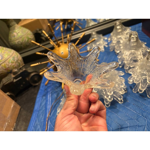 Vintage Italian Murano Style Sputnik Chandelier in the Manner of Paolo Venini "Espirit", 28 Glass Florets For Sale - Image 17 of 18