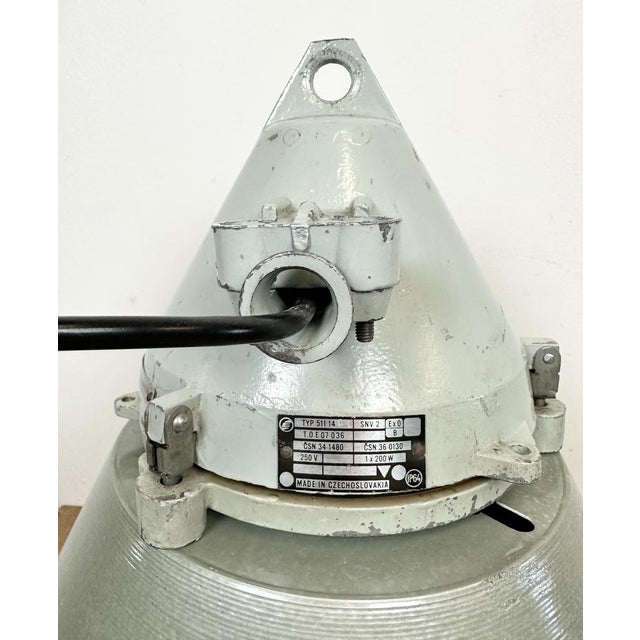 Industrial Explosion Proof Ceiling Lamp with Aluminium Shade from Elektrosvit, 1970s For Sale - Image 13 of 17