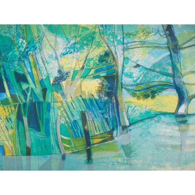 Camille HILAIRE (1916-2004) Banks of the Bruche River near Strasbourg, 1975 Original color lithograph Signed in pencil On...
