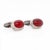 Mid-Century Scandinavian Modern 830 Silver & Carnelian Cabochon Cufflinks For Sale In Philadelphia - Image 6 of 8