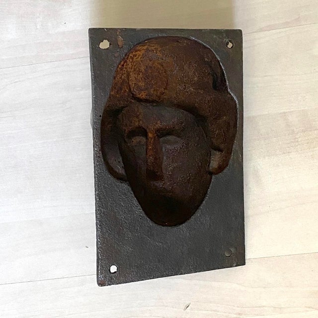 Cast Iron Greek Goddess Icon Wall Sculpture, 1800s For Sale - Image 4 of 7