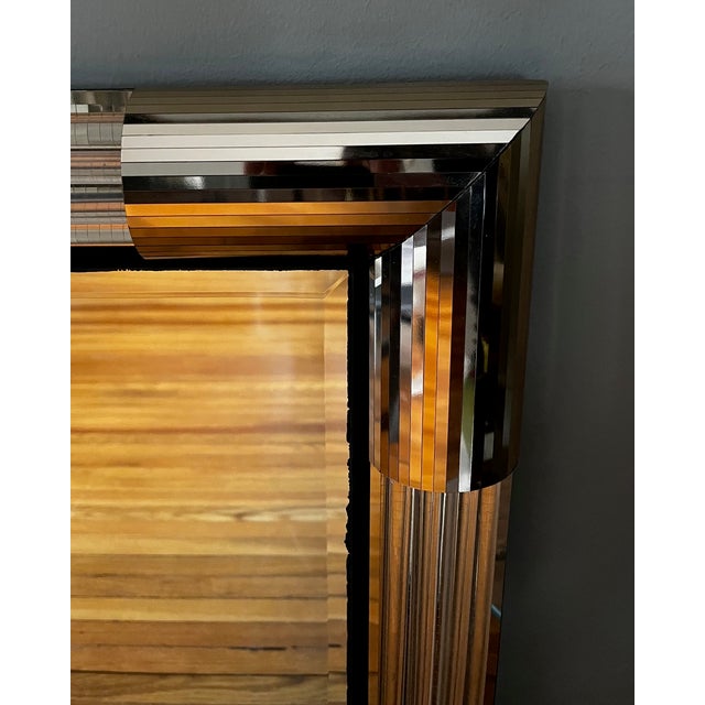 Mid-Century Modern 1970s Charles Hollis Jones Style Lucite Mirror For Sale - Image 3 of 9