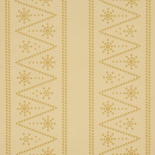 Sample - Schumacher The Pearlies Wallcovering In Soft Gold For Sale