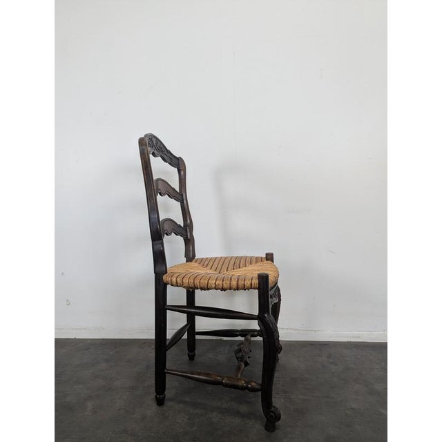 Wood Large Provençal-Style Chairs in Carved Walnut, Set of 6 For Sale - Image 7 of 9