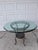 Vintage Glass Top Wrought Iron Bistro Table For Sale - Image 9 of 12