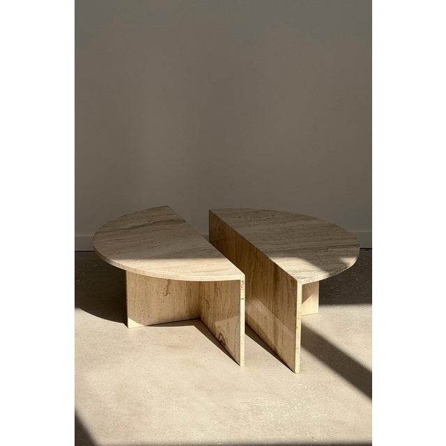 1970s Travertine Modular Coffee Table For Sale - Image 4 of 13