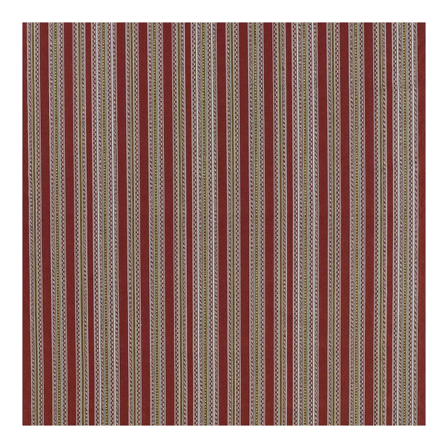 Morris & Co. Bexleyheath Stripe Fabric in Wine - a sample For Sale