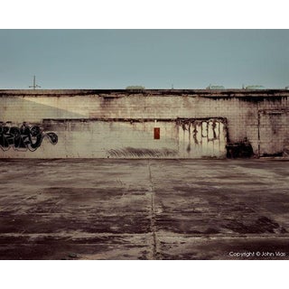 Contemporary Night Photograph "Burned-Out Building" by John Vias For Sale