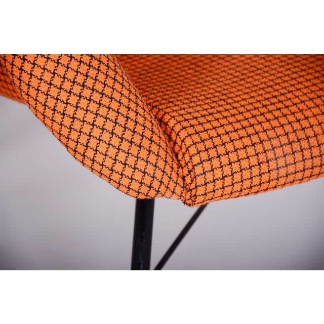 Orange Mid-Century Armchairs attributed to Miroslav Navrátil, Czech, 1960, Set of 2 For Sale - Image 8 of 9