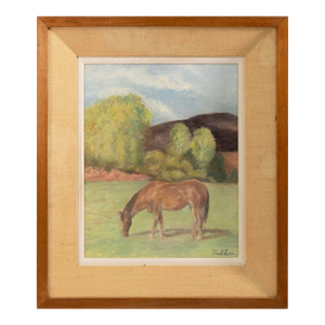 Bror Julius Olsson Nordfeldt (1878-1955) Untitled (Horse) Signed Oil on Board