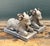Vintage Plaster and Metal Ram Sculptures - Pair For Sale - Image 11 of 12