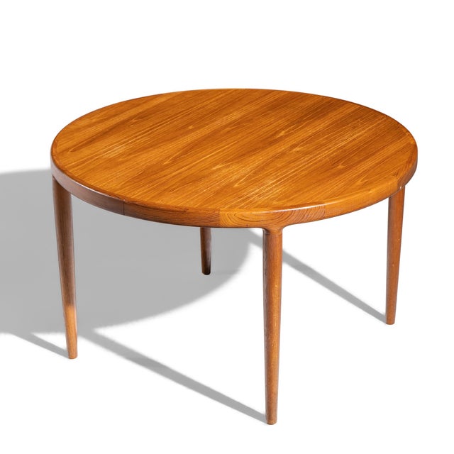 Mid Century Teak Dining Table With 2 Leaves For Sale - Image 12 of 14