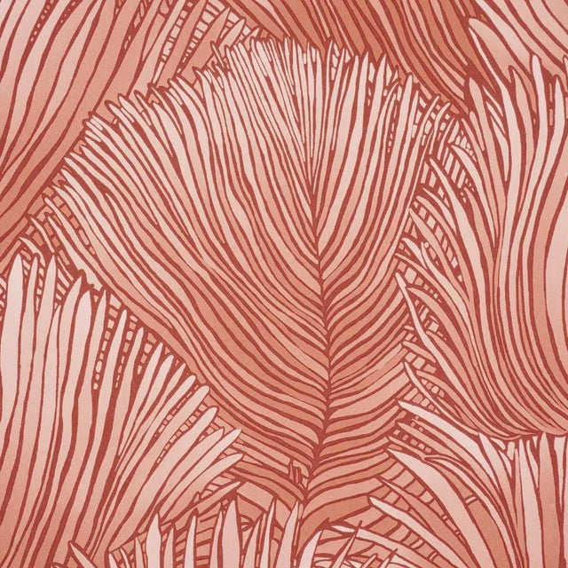 Contemporary Schumacher Fondale Wallpaper In Pink For Sale - Image 3 of 4