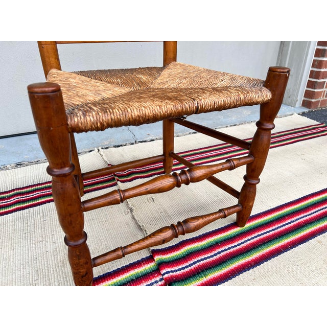 Wood A Antique Country Bannister Back Side Chair, New England, Circa 1750’s For Sale - Image 7 of 12